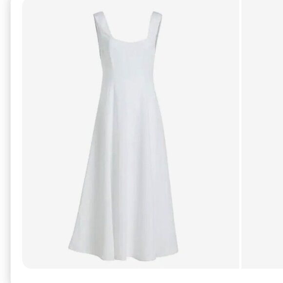 Vince Scoop Neck Tank Midi Dress Off-White (NWT - Size Medium) - Picture 2 of 6